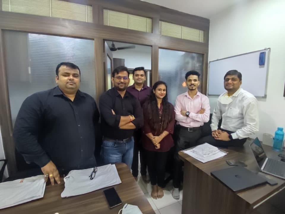 Hanuman Care team with their founder Dr. Niraj Jha in old office 