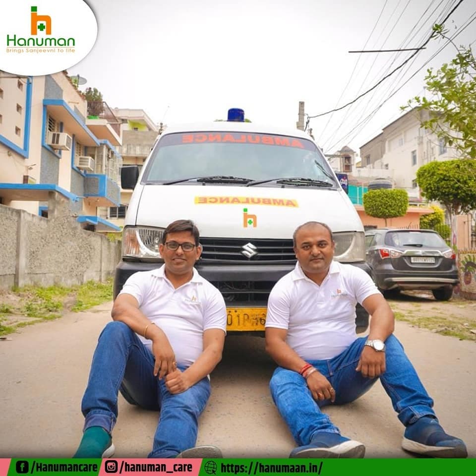 Founder and Co-founder of Hanuman care - Dr. Niraj Jha and Mr. Santosh Singh